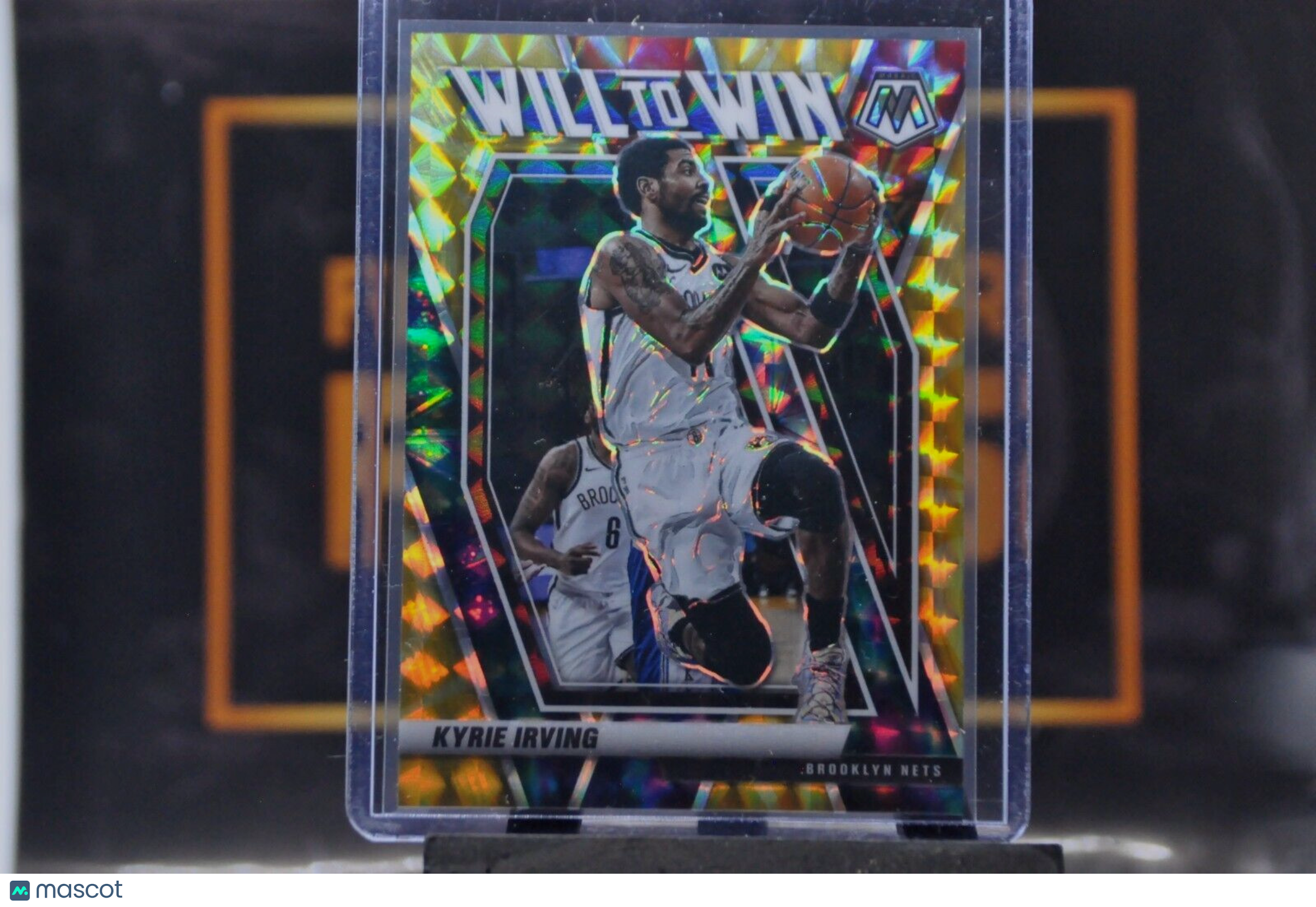 Kyrie Irving [Reactive Yellow] #14 (2020 Panini Mosaic Will To Win) /99