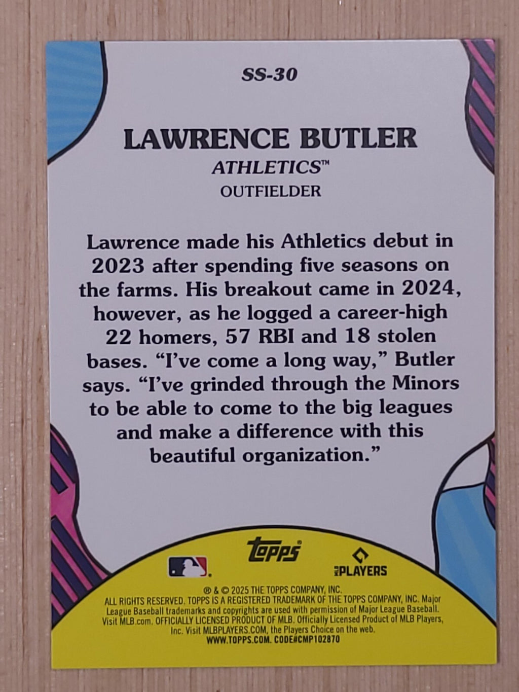 2025 Topps Series 2 Summer Superstars Lawrence Butler #SS-30