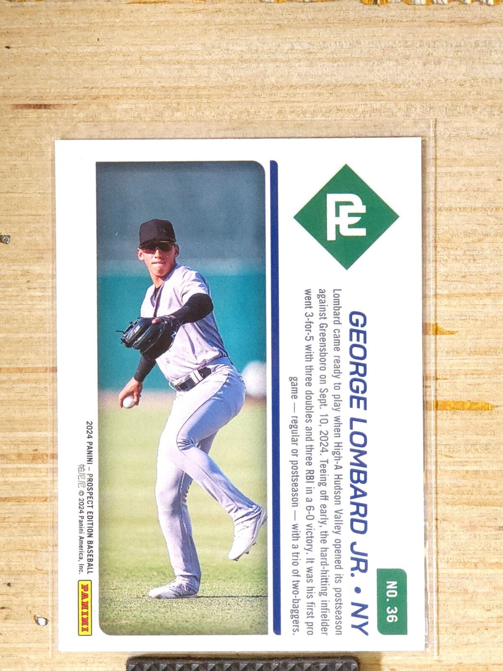 2024 Panini Prospect Edition #36 George Lombard Jr.