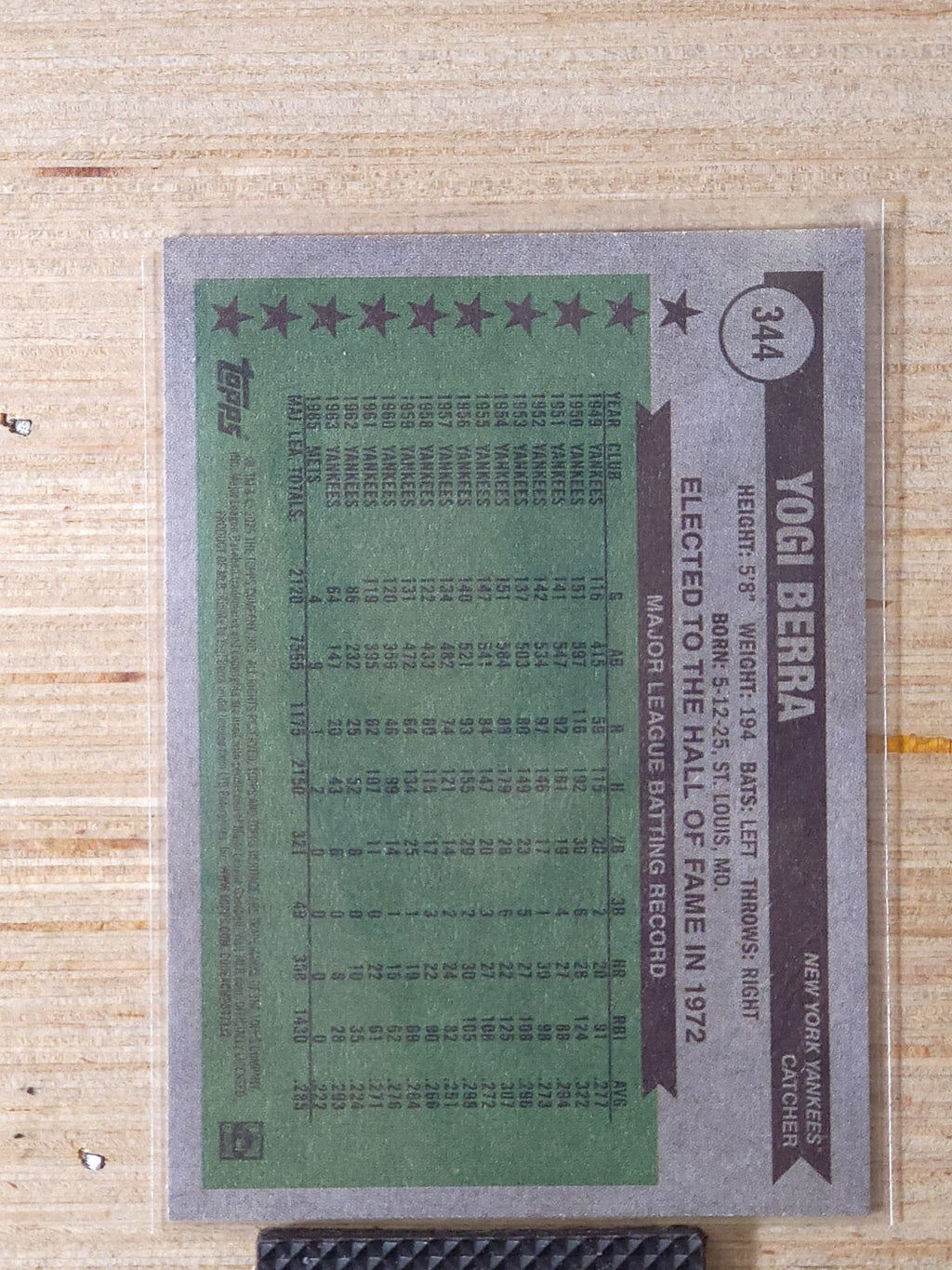 2025 Topps Heritage All Time All Stars #344 Yogi Berra