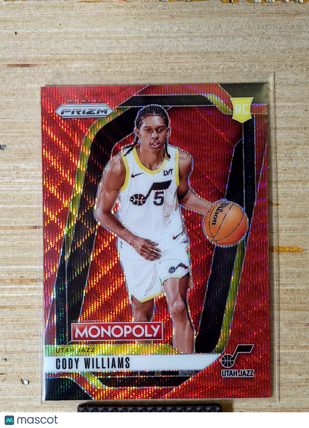 2024 Panini NBA Prizm Monopoly Cody Williams #35 Ruby Wave