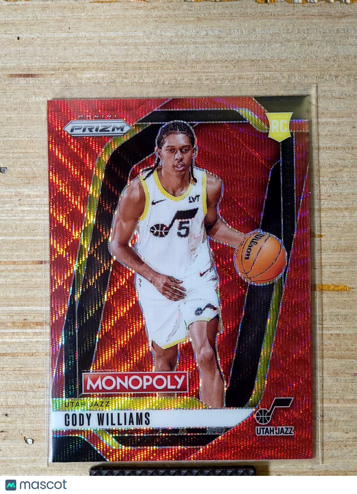 2024 Panini NBA Prizm Monopoly Cody Williams #35 Ruby Wave