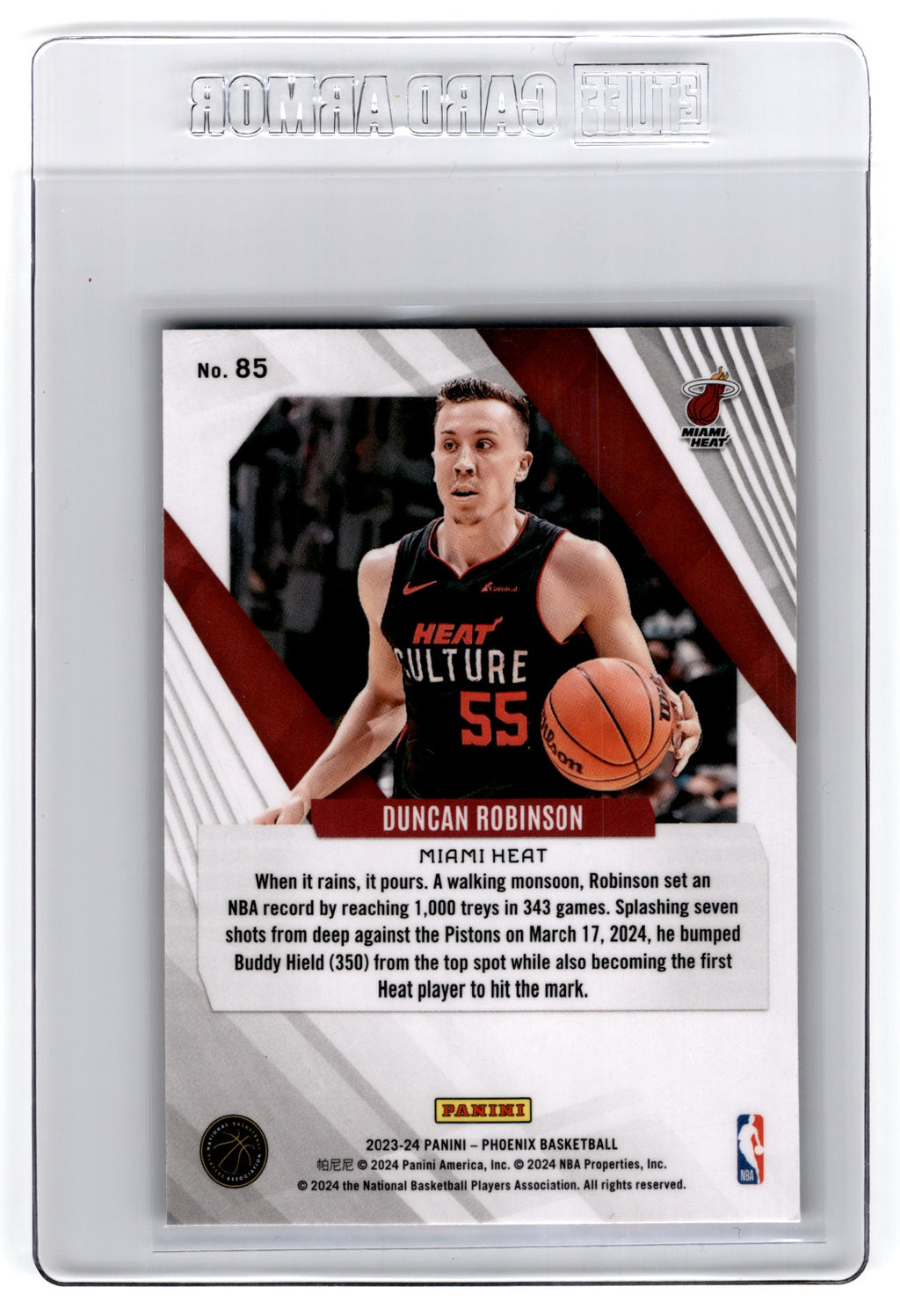 2023 Panini Phoenix Duncan Robinson Red Ice #85 **Free Shipping @ $10+**
