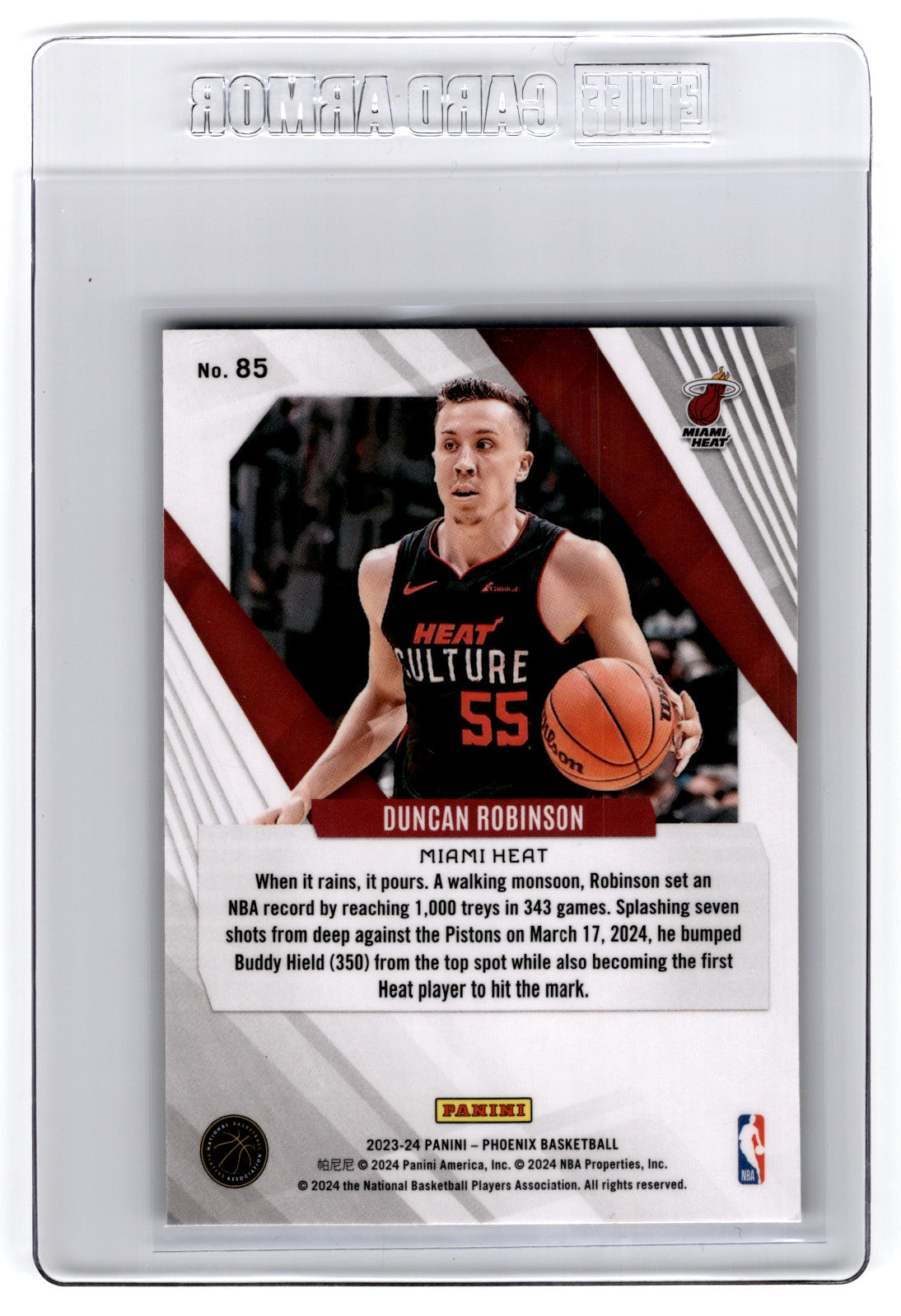 2023 Panini Phoenix Duncan Robinson Red Ice #85 **Free Shipping @ $10+**