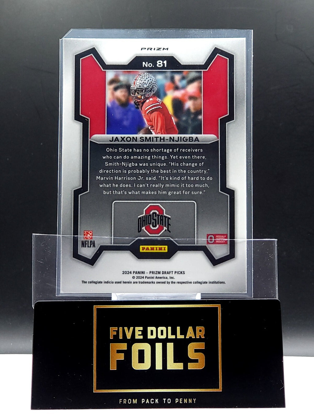2024 Panini Prizm Draft Picks #81 Jaxon Smith-Njigba Red Ice