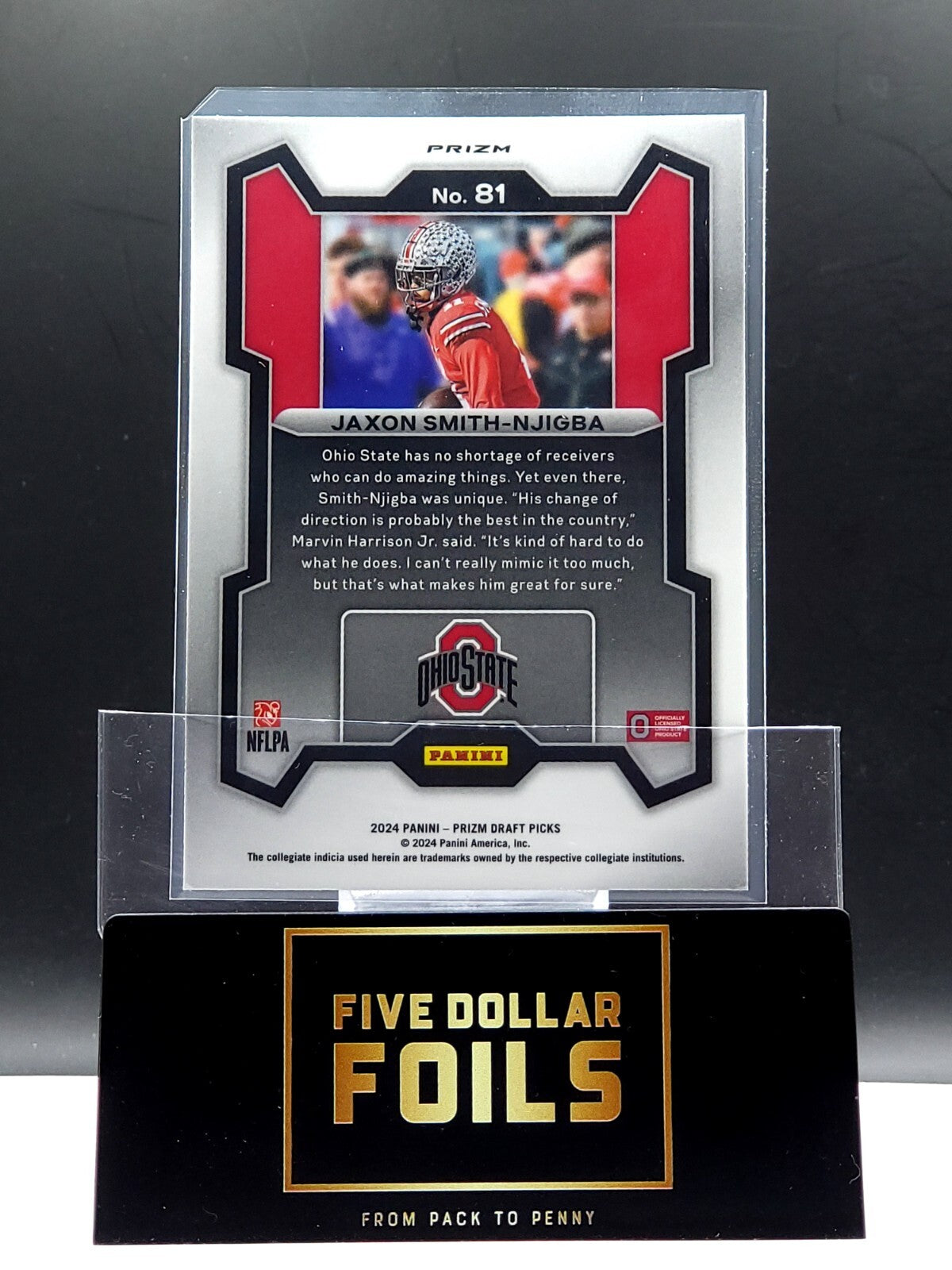 2024 Panini Prizm Draft Picks #81 Jaxon Smith-Njigba Red Ice