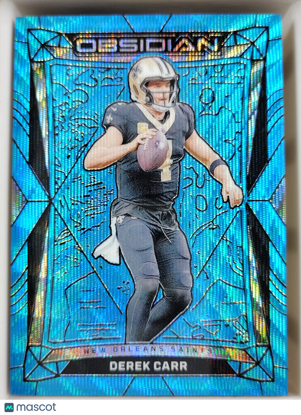 2024 Panini Obsidian - Derek Carr #141 International Light Blue Wave