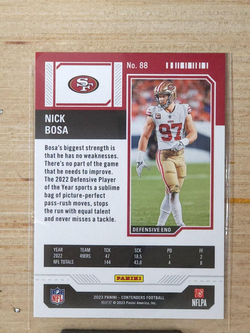 2023 Panini Contenders - Season Ticket #88 Nick Bosa