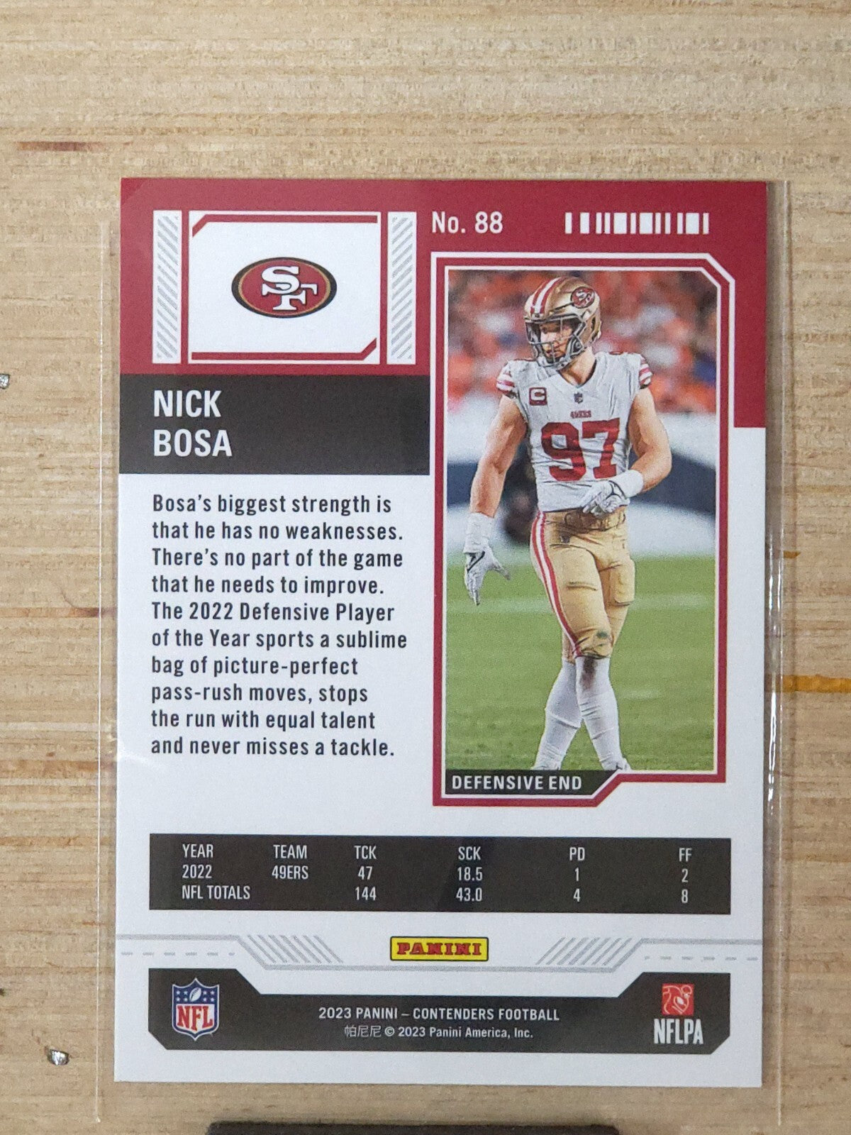 2023 Panini Contenders - Season Ticket #88 Nick Bosa