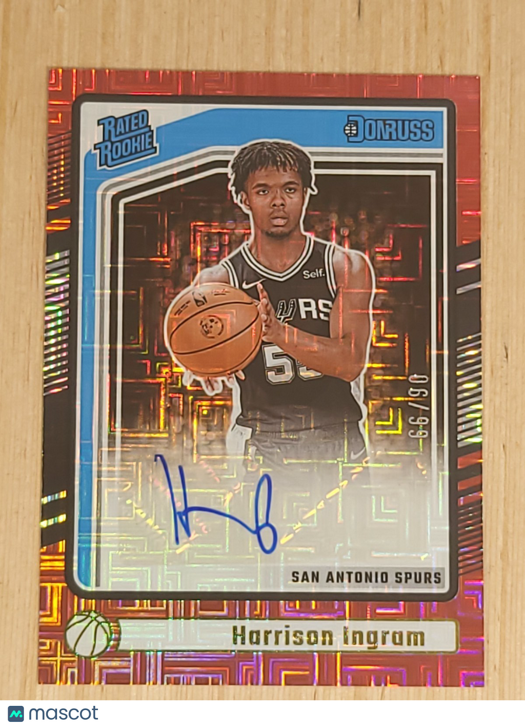 2024-25 Panini Donruss - Rated Rookie Signatures Harrison Ingram #284 Choice Red