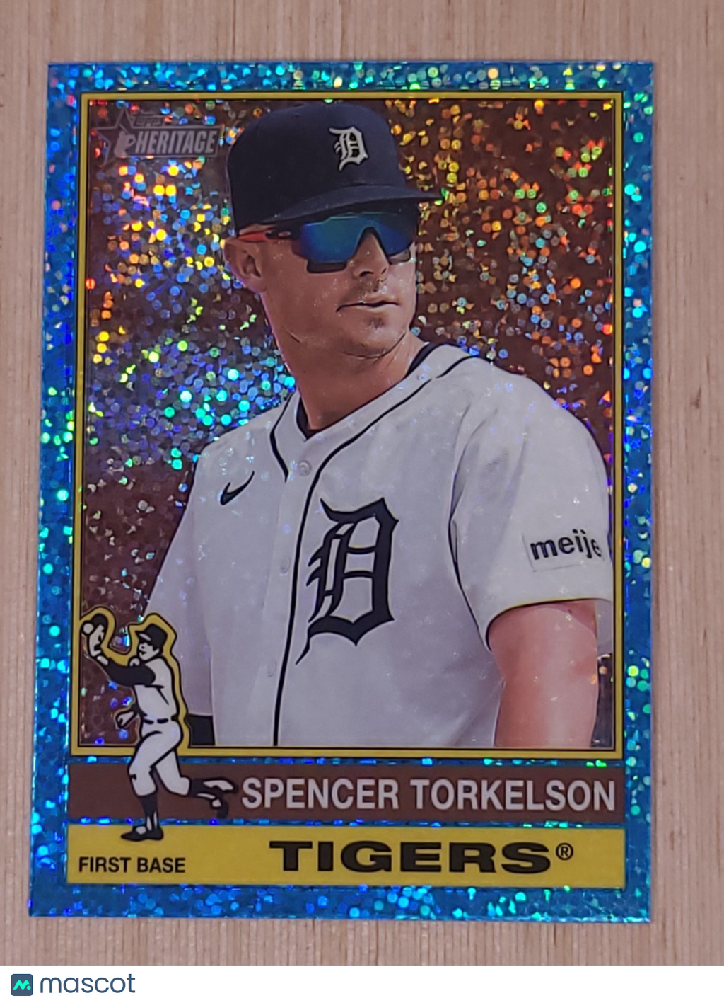 2025 Topps Heritage - Spencer Torkelson #81 Chrome Light Blue Sparkle Refractor