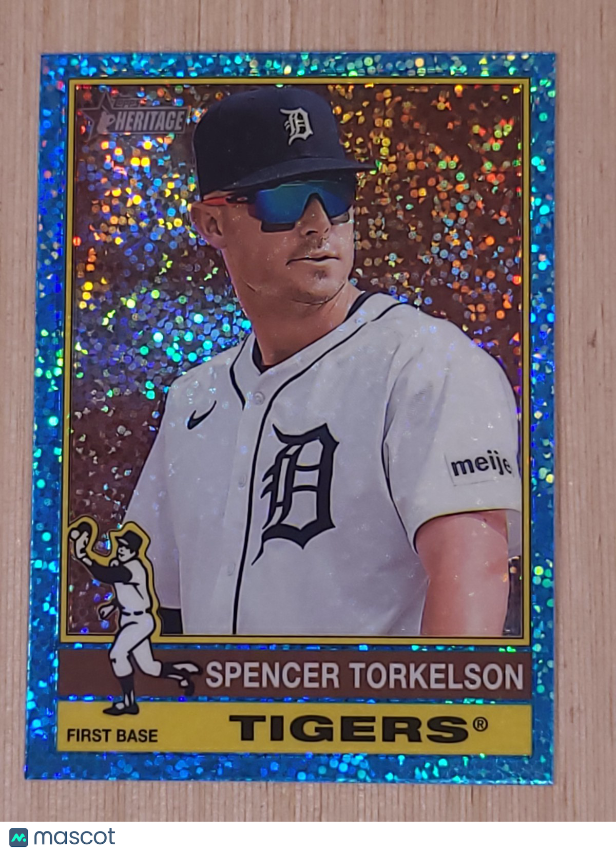 2025 Topps Heritage - Spencer Torkelson #81 Chrome Light Blue Sparkle Refractor