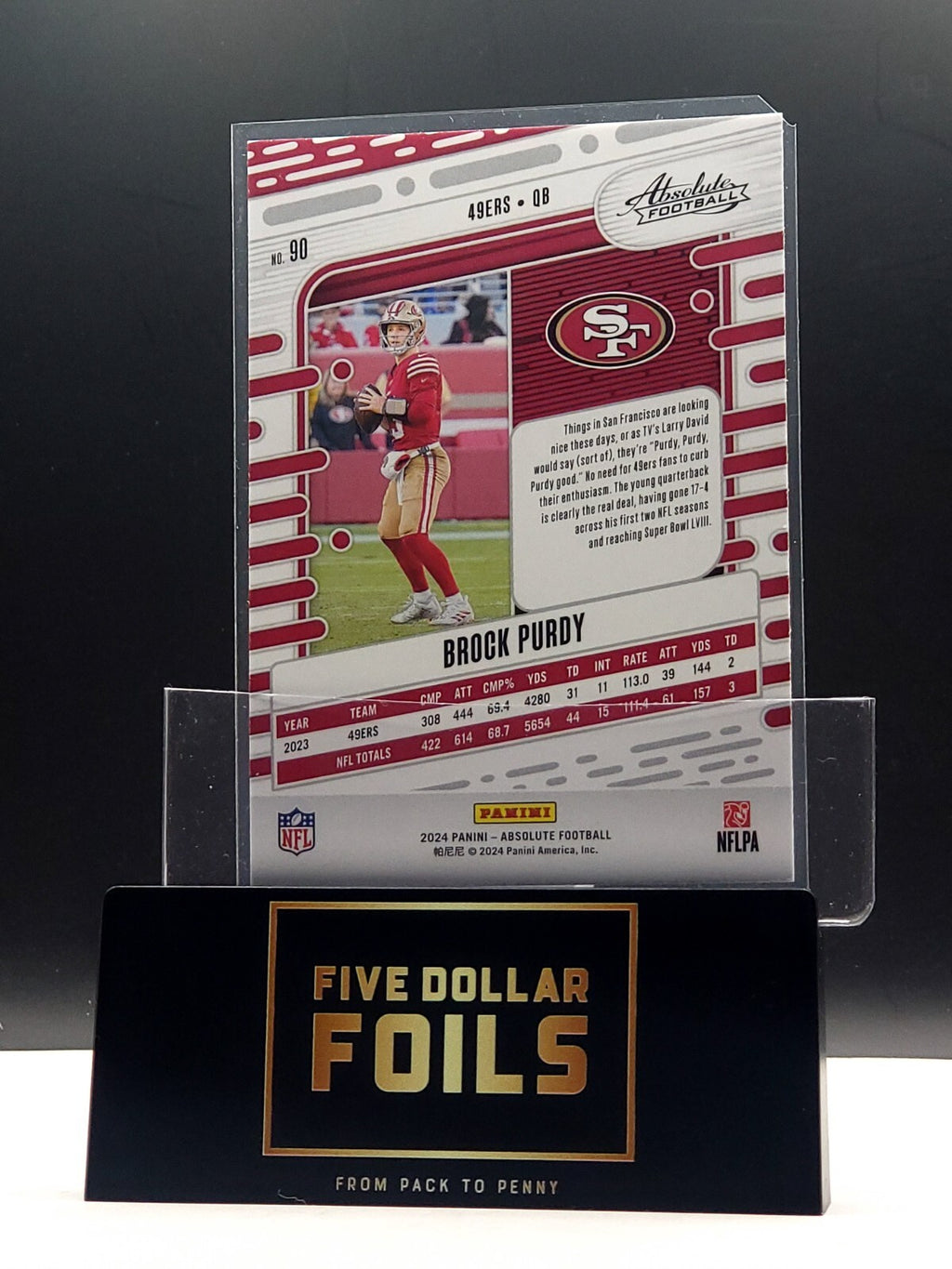2024 Panini Absolute #90 Brock Purdy Gold