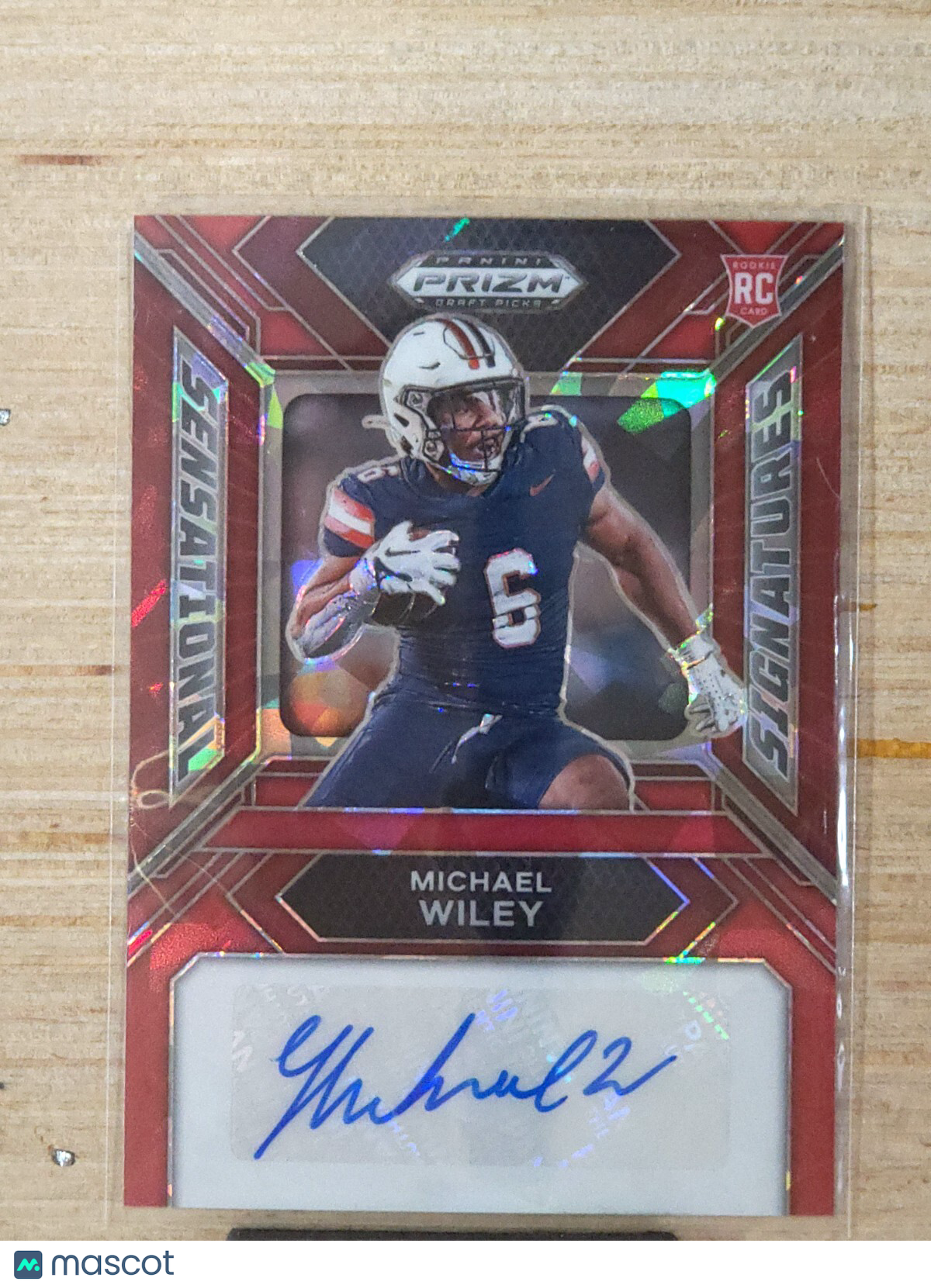 2024 Panini Prizm Draft Picks - Draft Picks Auto Red Ice #DPA-MWY Michael Wiley