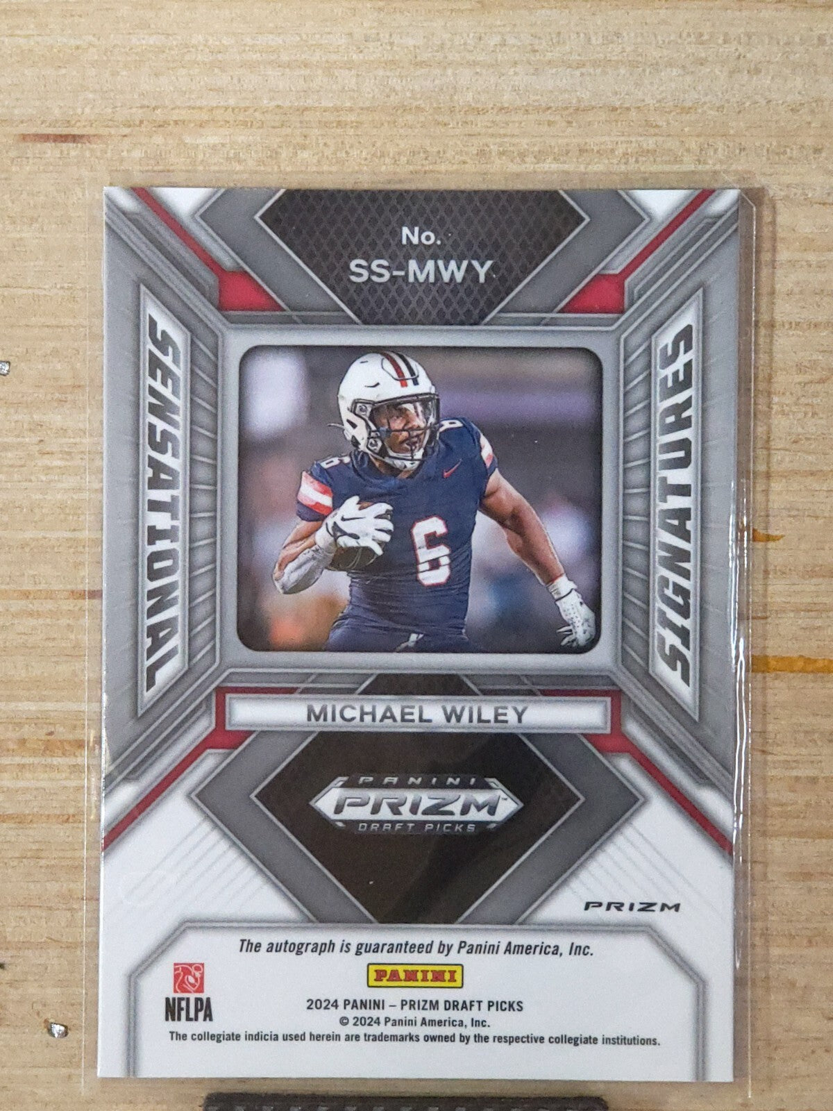 2024 Panini Prizm Draft Picks - Draft Picks Auto Red Ice #DPA-MWY Michael Wiley