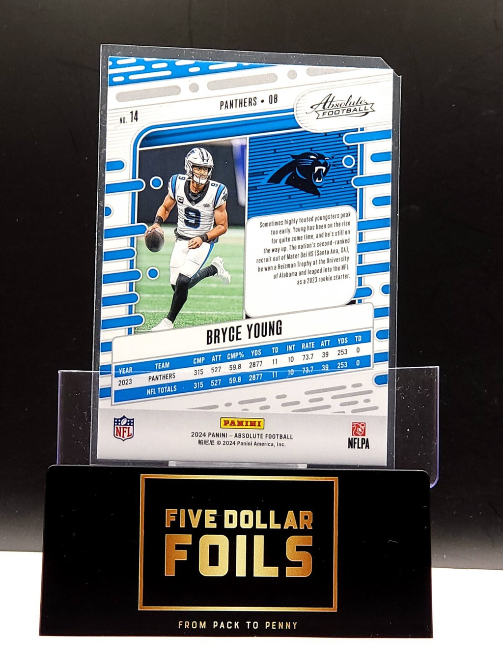 2024 Panini Absolute #14 Bryce Young Gold Foil