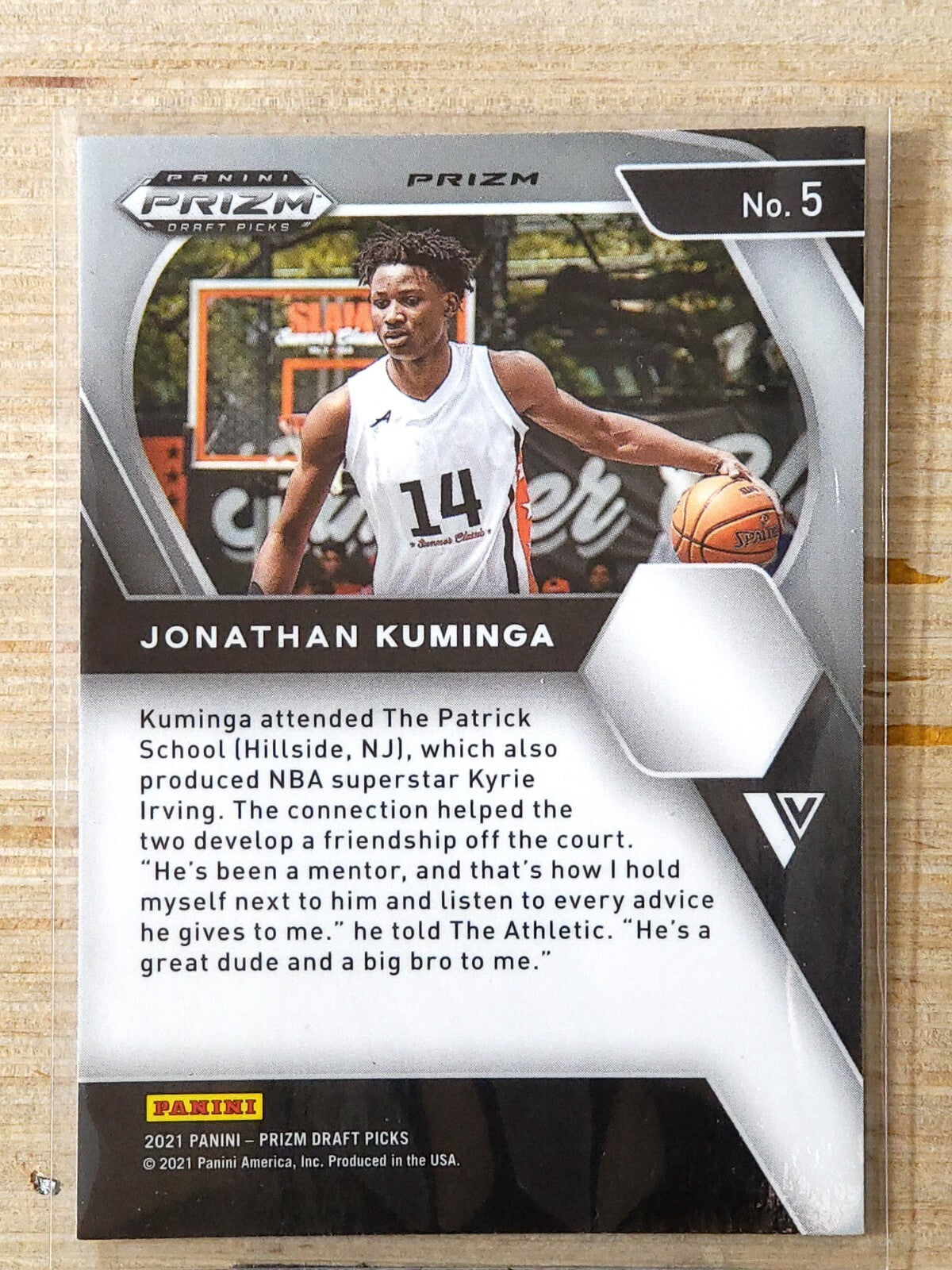 2021-22 Panini Prizm Draft Picks #5 Jonathan Kuminga Silver Prizm