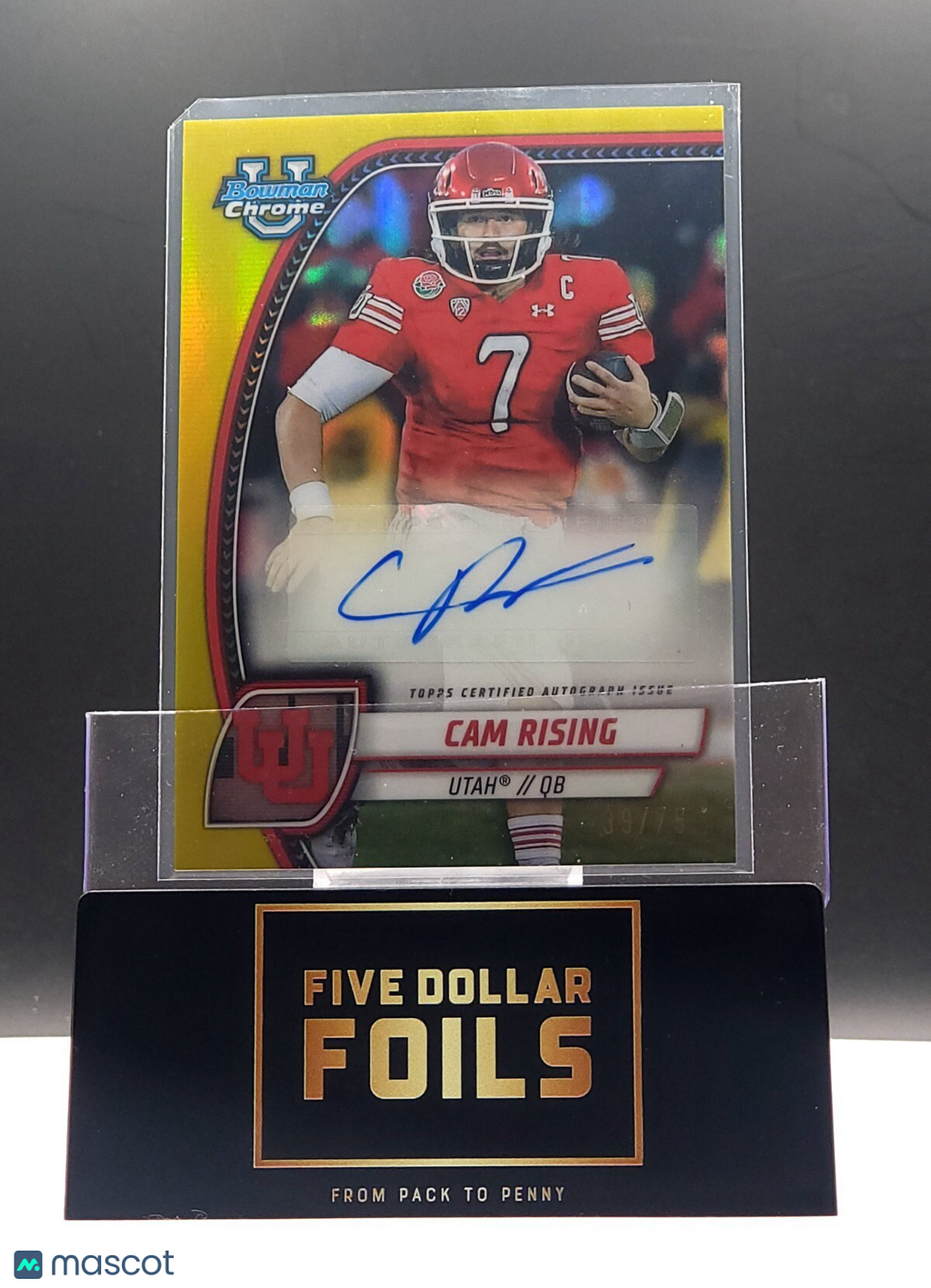 2024 Bowman University Chrome Auto #PA-CRI Cam Rising Yellow 39/75
