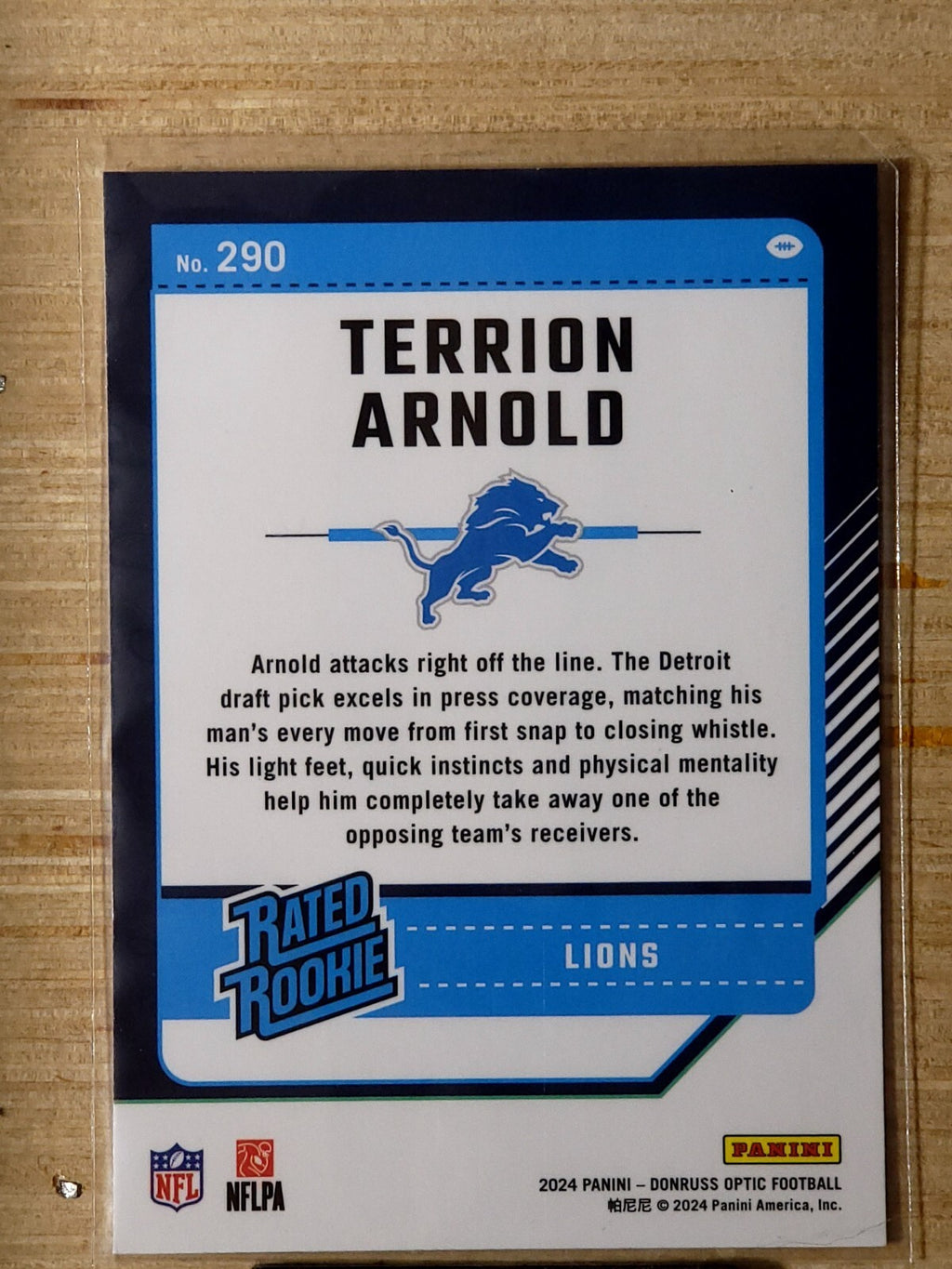 2024 Panini Donruss Optic- Rated Rookie Terrion Arnold #290