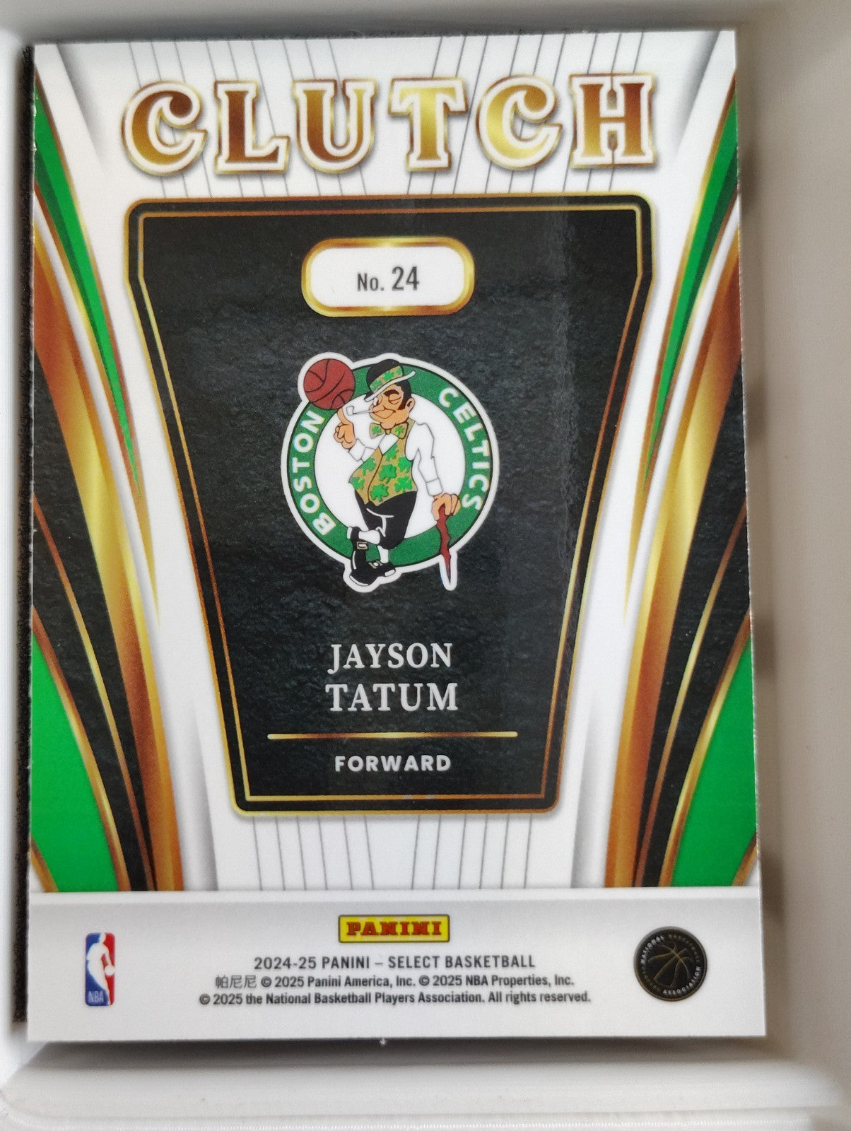 2024-25 Panini Select - Clutch Jayson Tatum #24