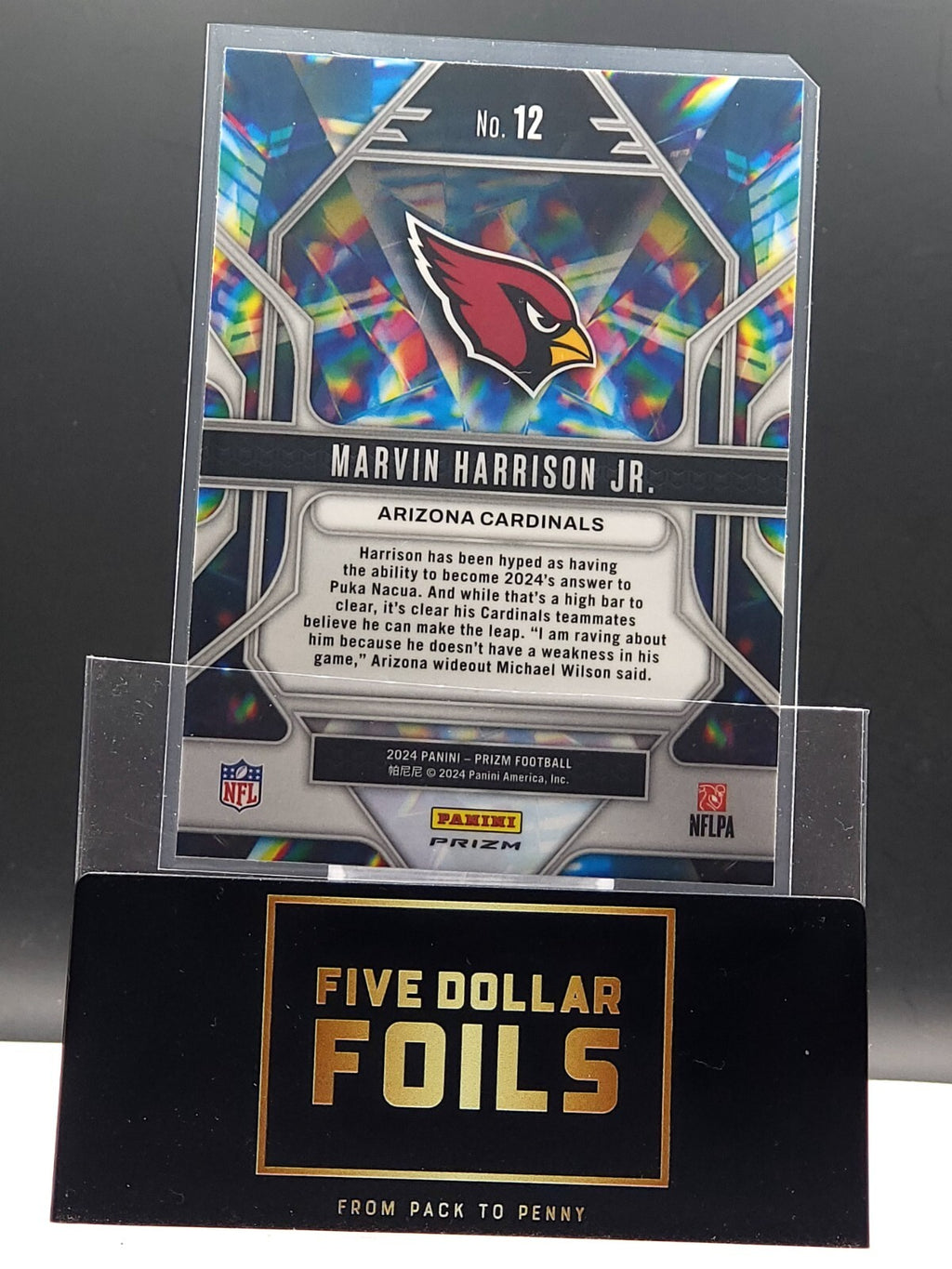 *Free Shipping @ $10* 2024 Panini Prizm Prizmatic #12 Marvin Harrison Jr. Green