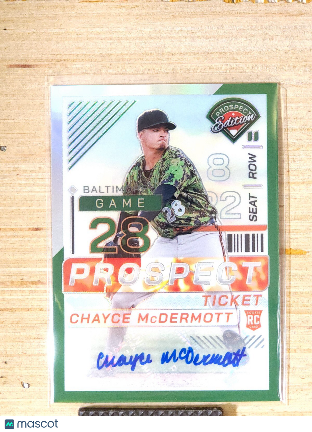 2024 Panini Prospect Edition Chayce Mcdermott #44 Auto Green