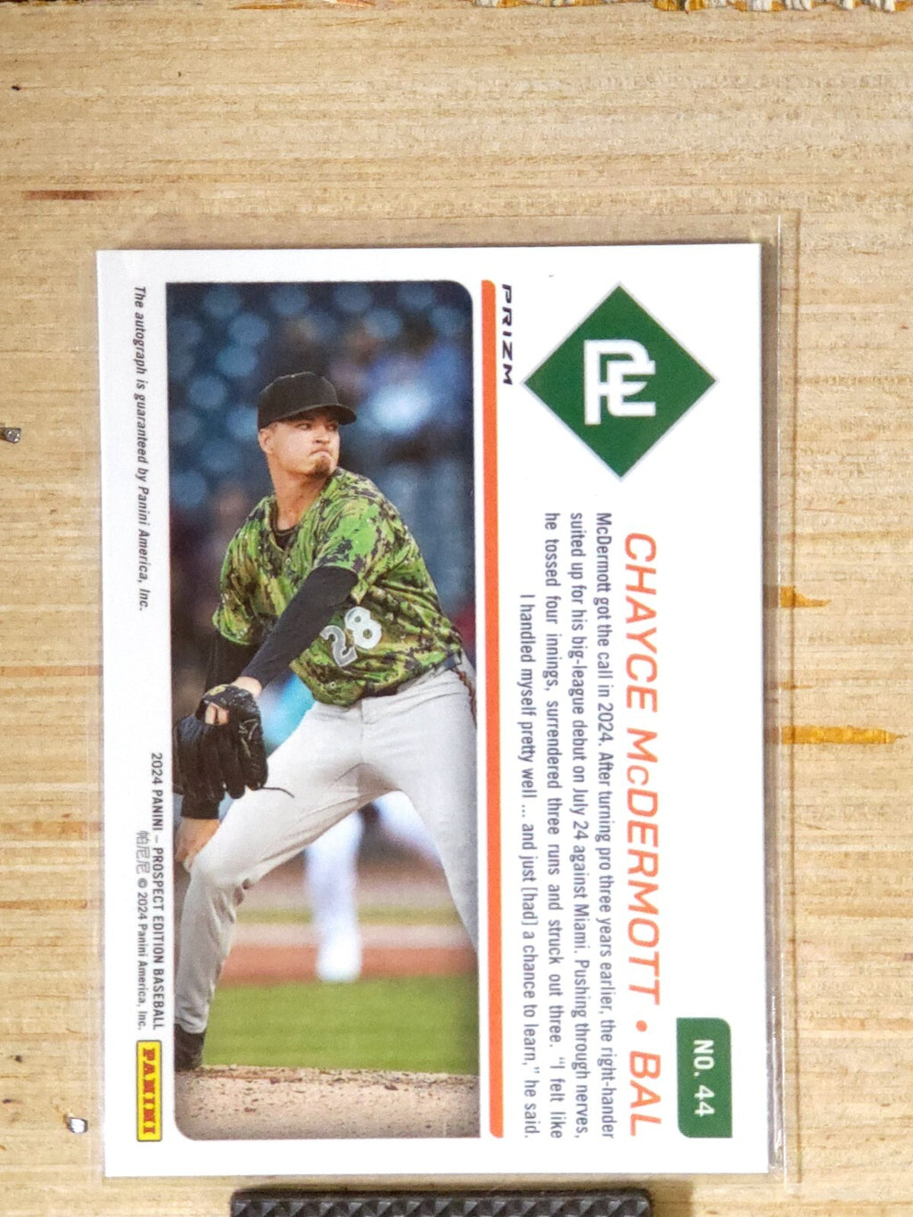 2024 Panini Prospect Edition Chayce Mcdermott #44 Auto Green