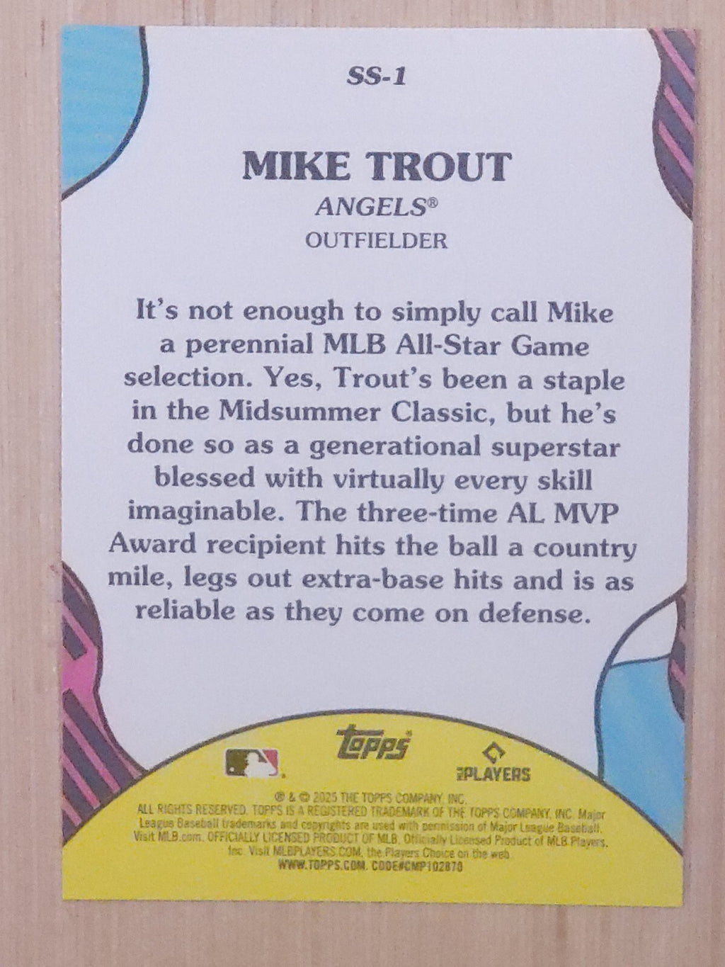 2025 Topps Series 2 Summer Superstars Mike Trout  #SS-1