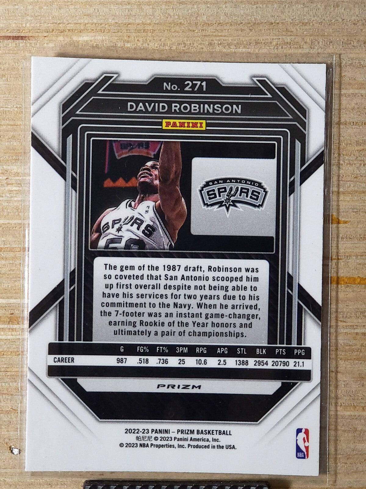 2022-23 Panini Prizm - Ice Prizm #271 David Robinson