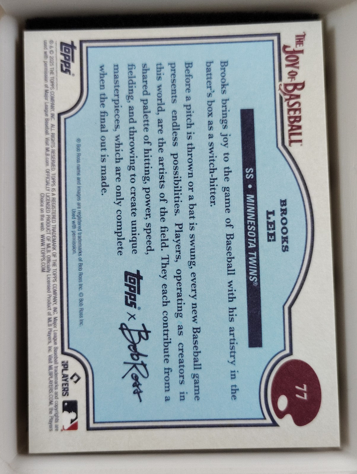 2025 Topps X Bob Ross The Joy of Baseball #77 Brooks Lee
