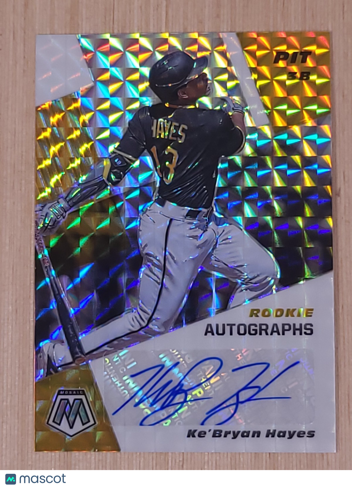 2021 Panini Mosaic - Rookie Autographs Mosaic Ke'Bryan Hayes #RAM-KH (AU, RC)