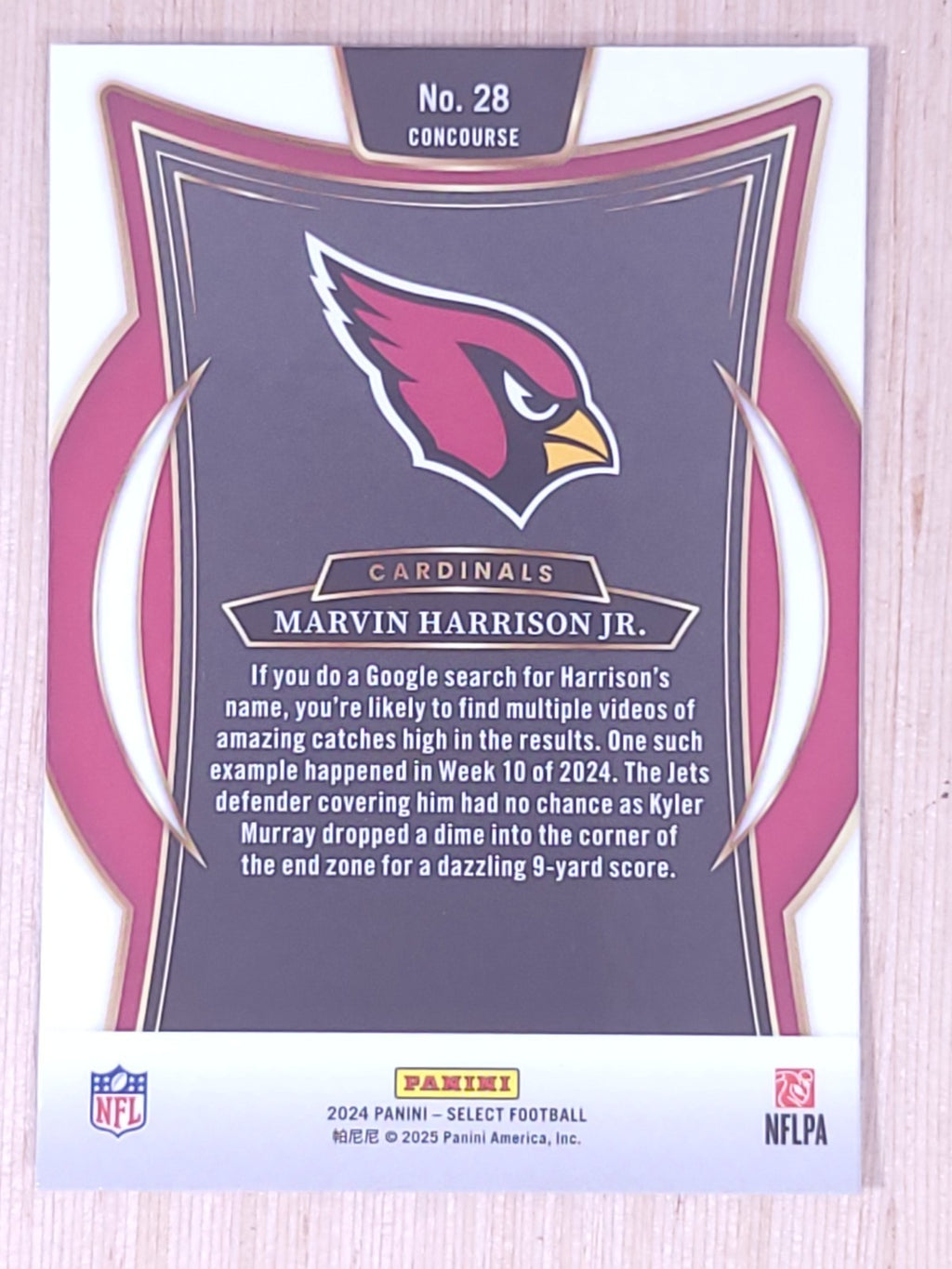 2024 Panini Select #28 Marvin Harrison Jr. Concourse
