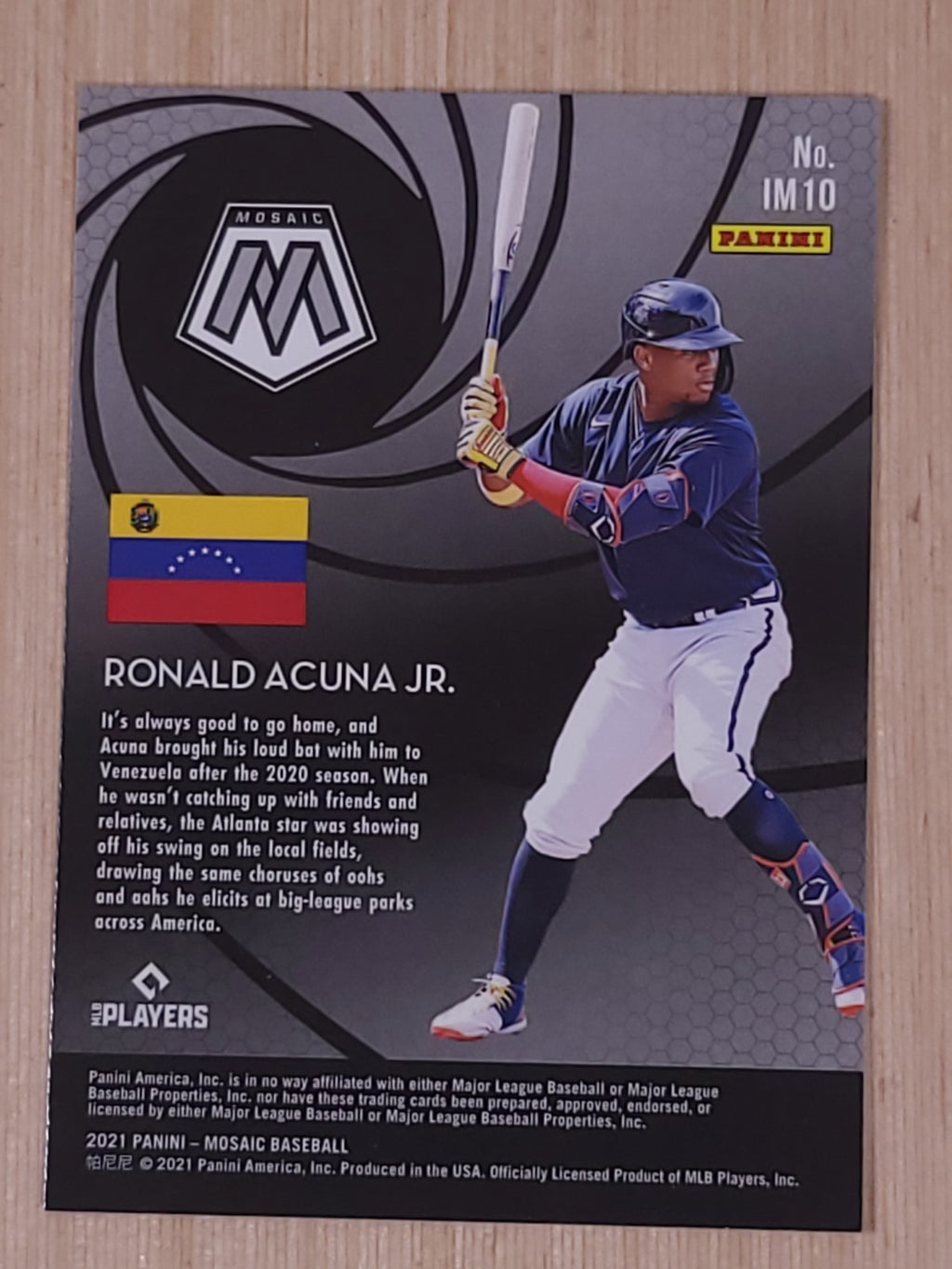 2021 Panini Mosaic - International Men of Mastery Ronald Acuña Jr. #IM10