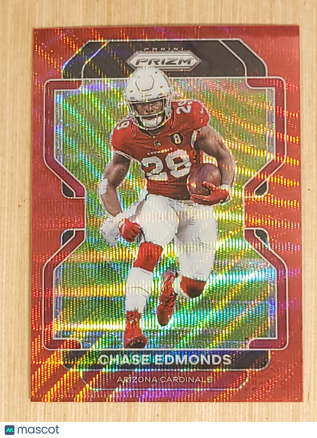 2021 Panini Prizm - Chase Edmonds #77 Red Wave Prizm /149