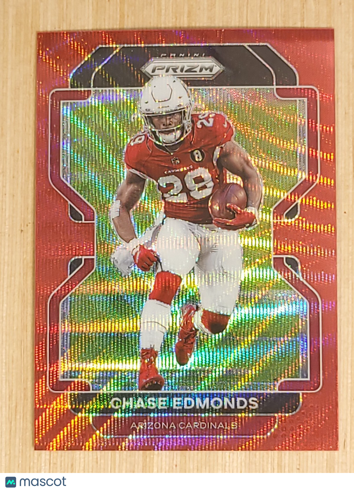 2021 Panini Prizm - Chase Edmonds #77 Red Wave Prizm /149