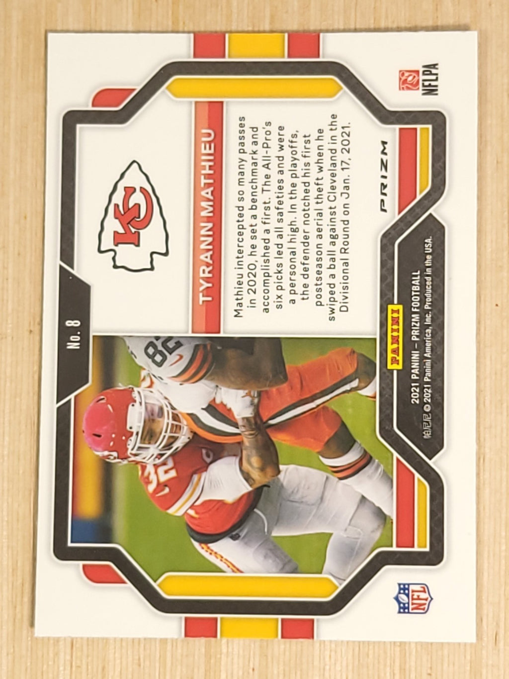 2021 Panini Prizm - Lockdown! Tyrann Mathieu #8 No Huddle Prizm