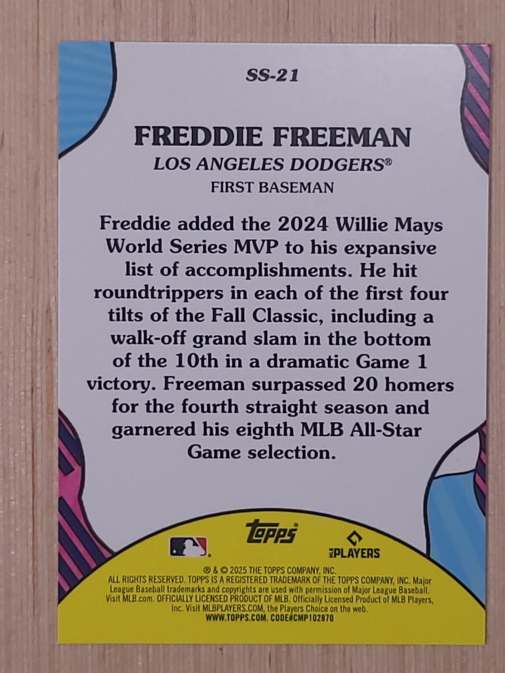 2025 Topps Series 2 - Summer Superstars Freddie Freeman #SS-21