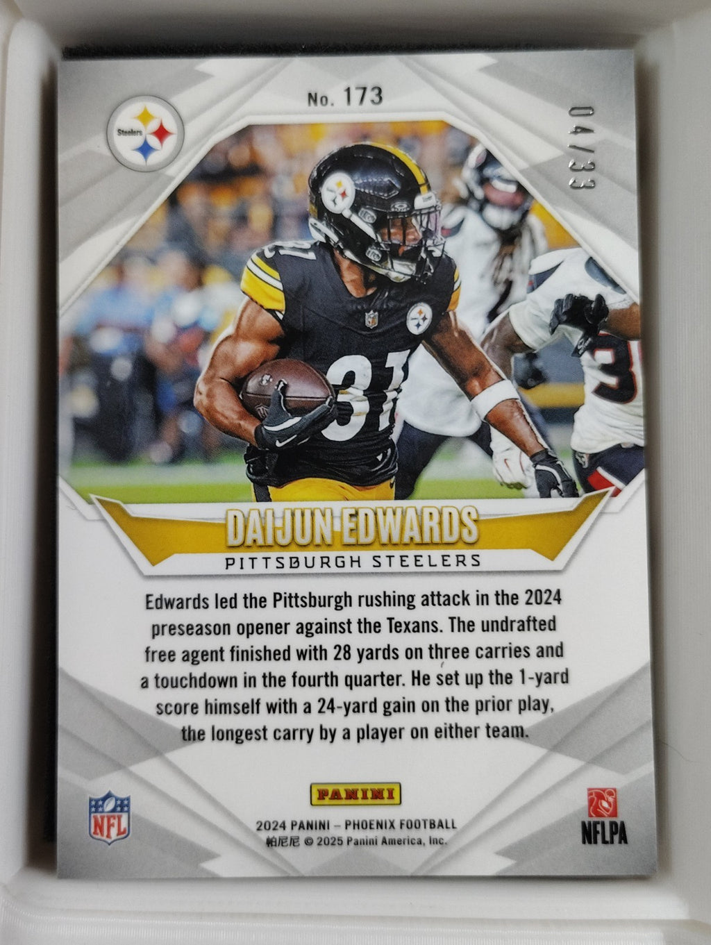 2024 Panini Phoenix - Rookies Daijun Edwards #173 Pandora 04/33