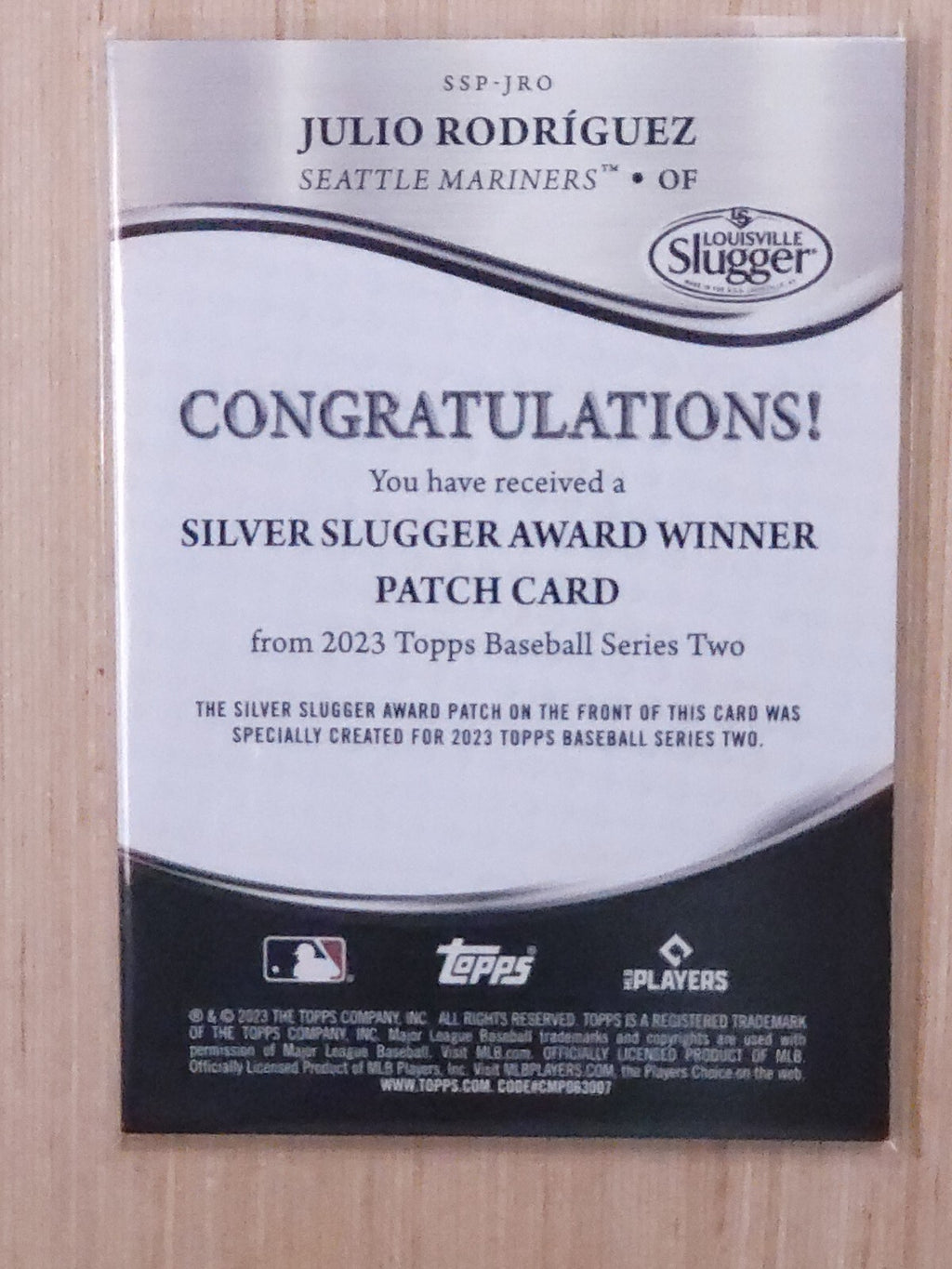 2023 Topps Series 2 - 2023 Silver Slugger Award Winners Julio Rodriguez #SS-JR