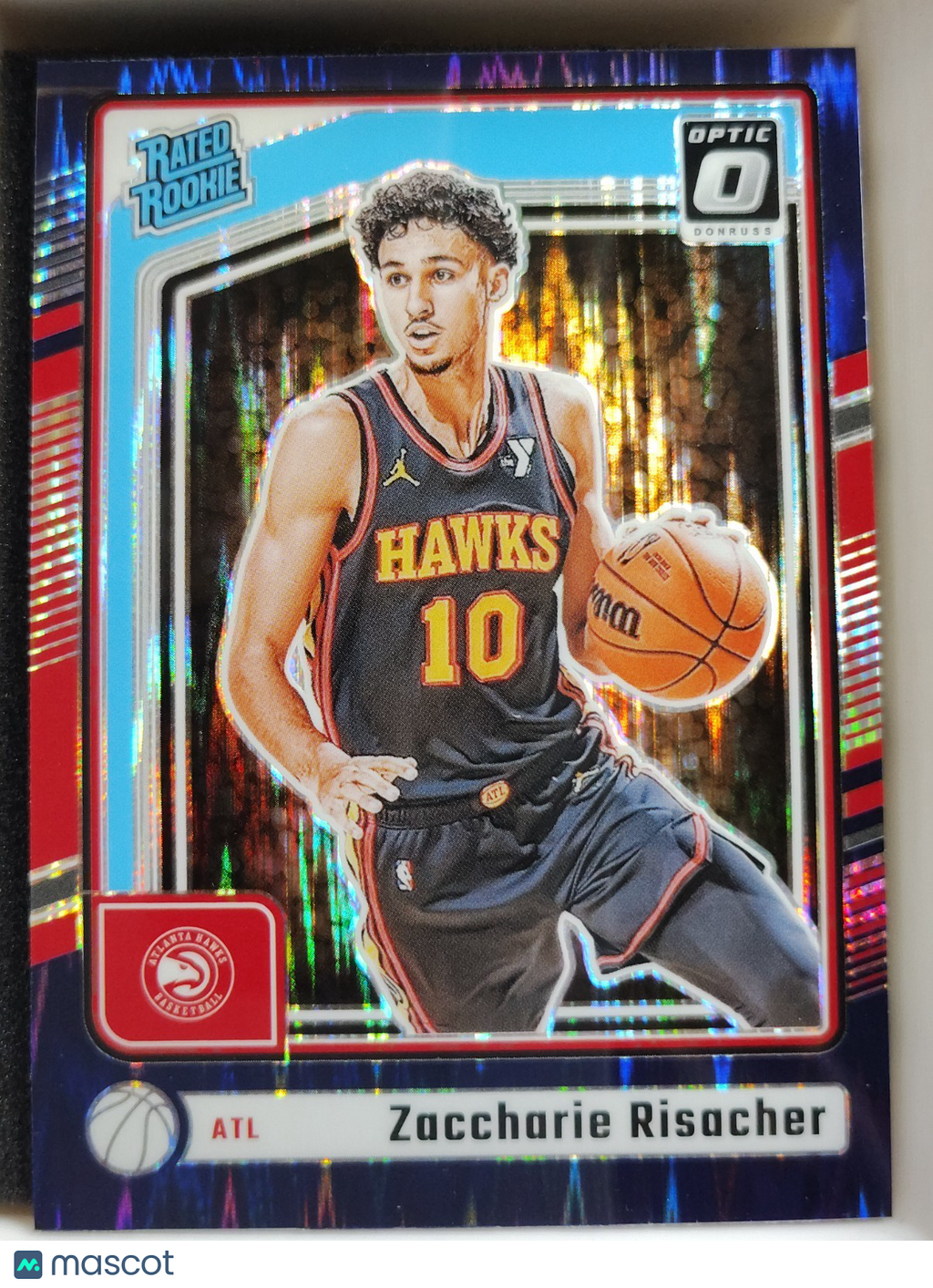 2024-25 Panini Donruss Optic #286 Zaccharie Risacher Purple Shock