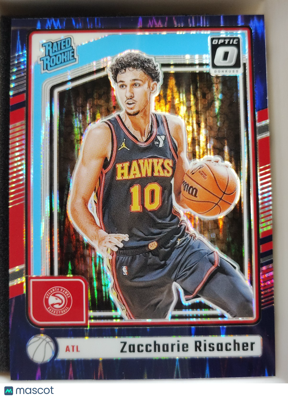 2024-25 Panini Donruss Optic #286 Zaccharie Risacher Purple Shock