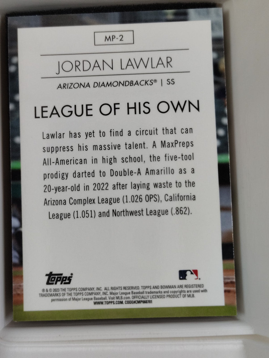 2023 Bowman - Modern Prospects Jordan Lawlar #MP-2