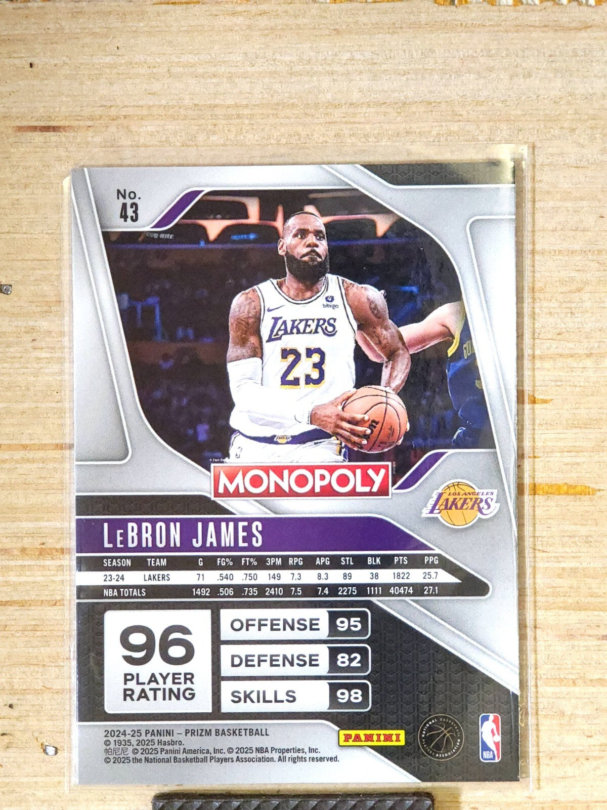 2024 Panini NBA Prizm Monopoly #43 LeBron James