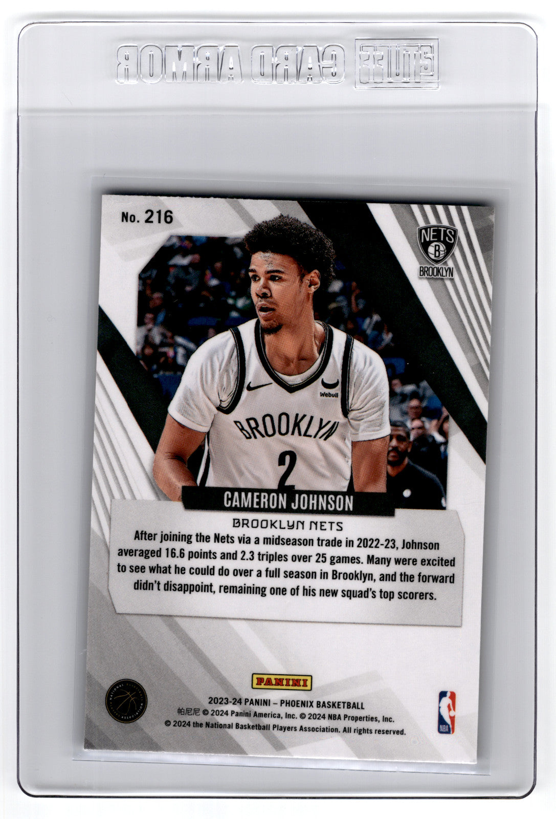 2023 Panini Phoenix Cameron Johnson [Red Ice] #216 **Free Shipping @ $10+**