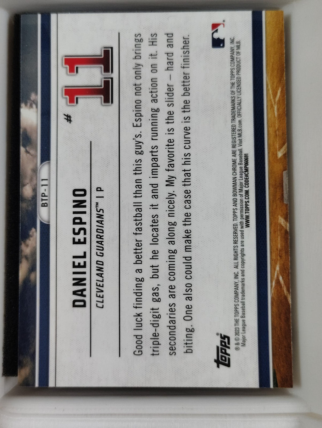 2023 Bowman - Bowman Scouts Top 100 Daniel Espino #BTP-11 (RC)