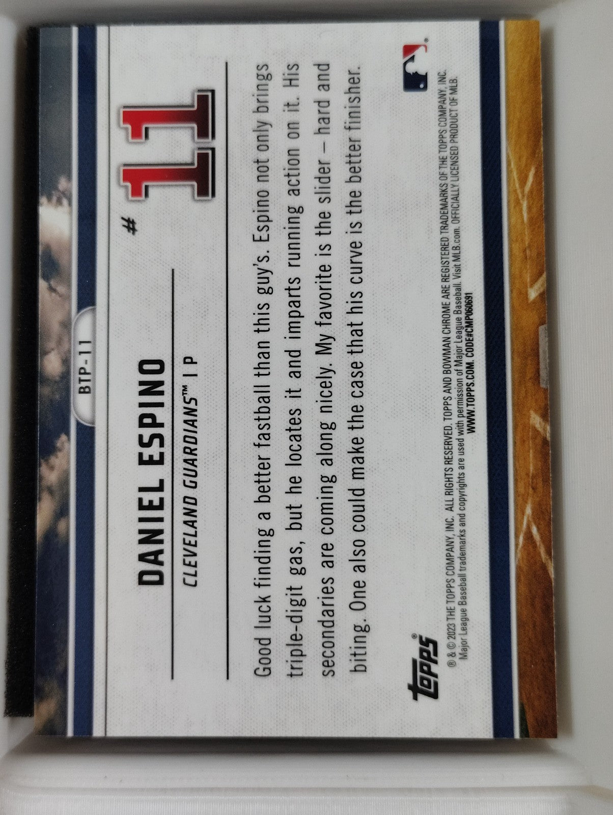 2023 Bowman - Bowman Scouts Top 100 Daniel Espino #BTP-11 (RC)
