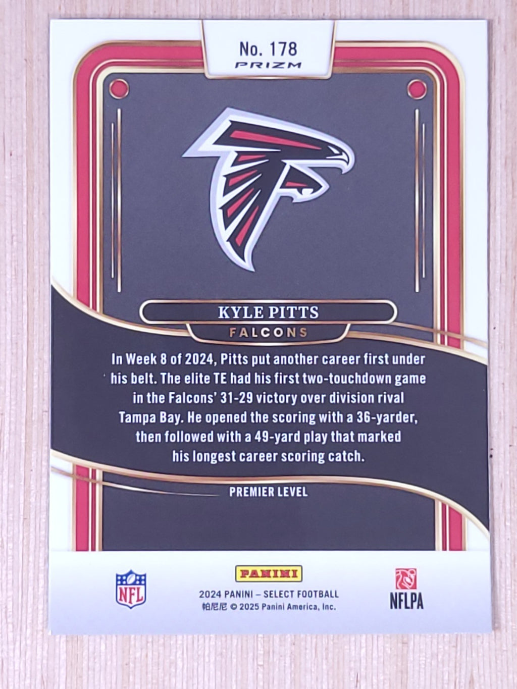 2024 Panini Select #178 Kyle Pitts Green Yellow Shock