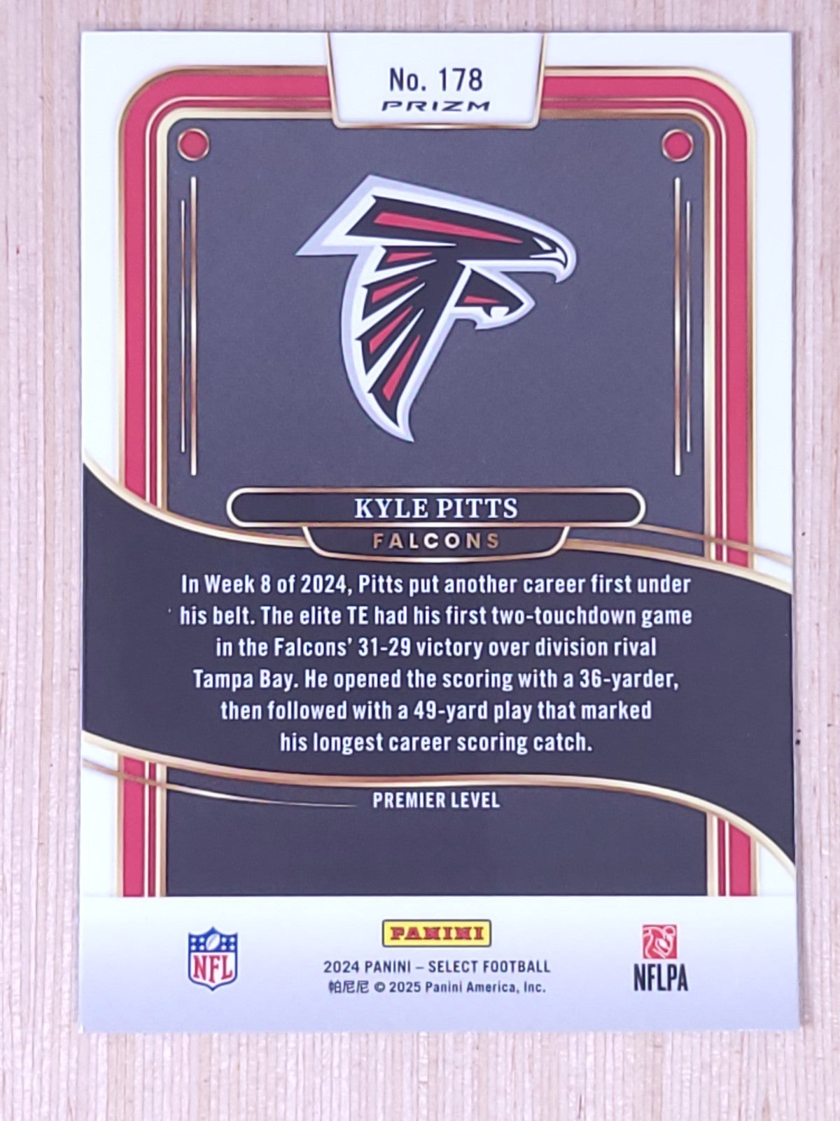 2024 Panini Select #178 Kyle Pitts Green Yellow Shock