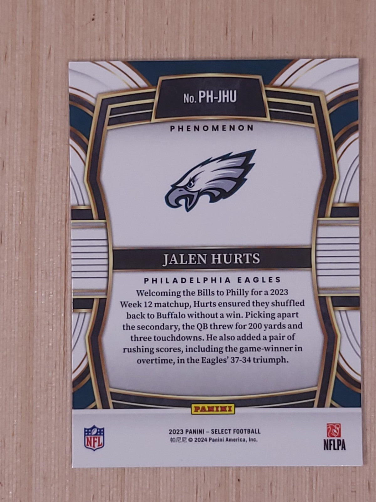 2023 Panini Select - Phenomenon Jalen Hurts #PH-JHU