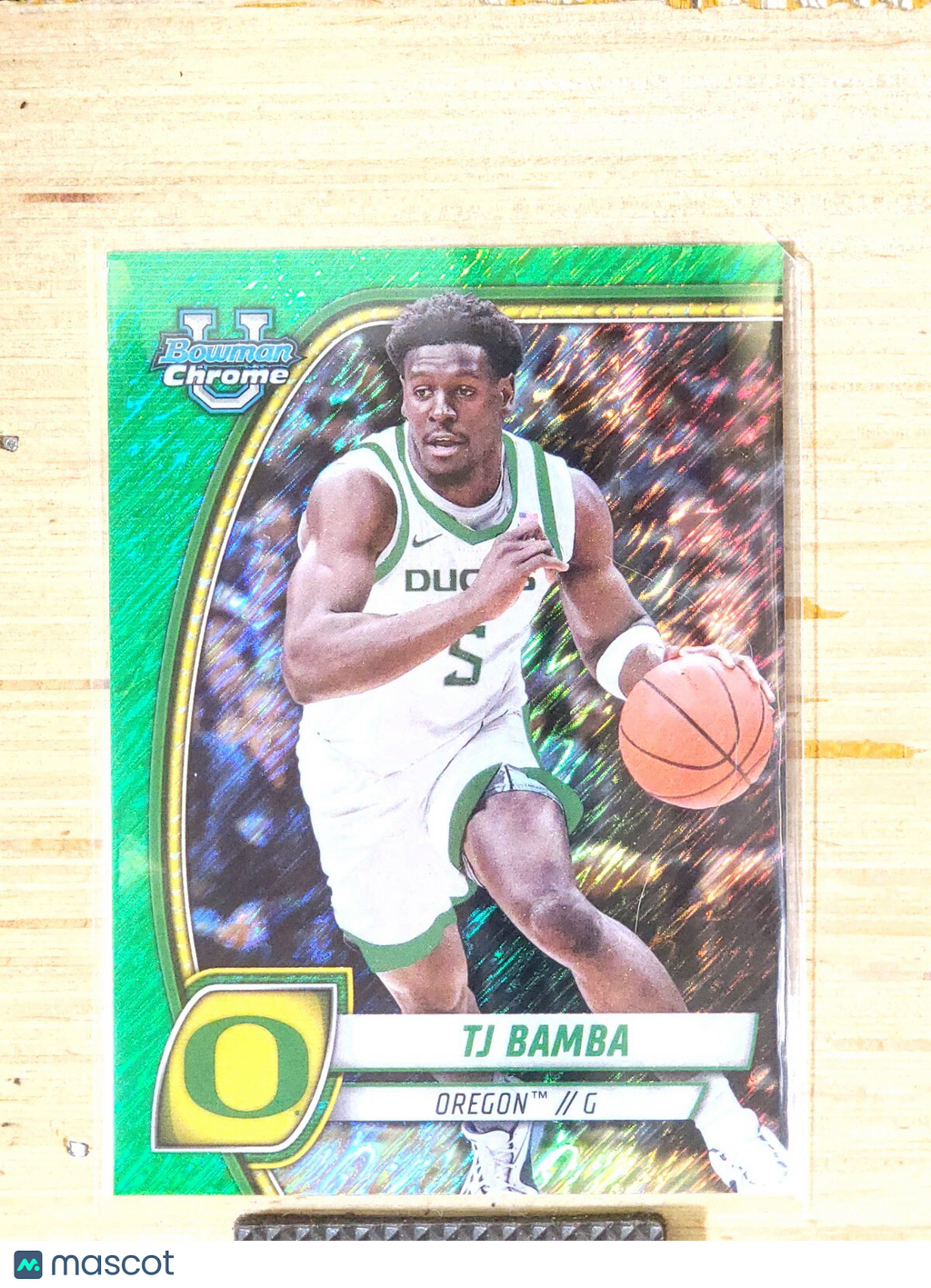 2024-25 Bowman University Chrome TJ Bamba #74 Green Shimmer